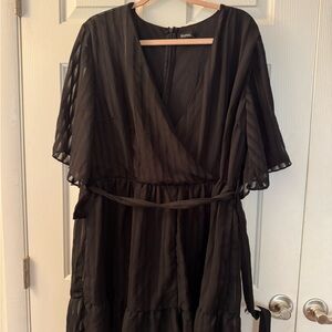 Black pleated romper